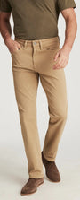 34 Heritage 5-Pockets Charisma Relaxed Straight Pants in Beige Honeycomb
