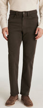 34 Heritage 5-Pockets Charisma Relaxed Straight Pants in Brown Diagonal