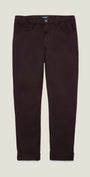34 Heritage 5-Pockets Charisma Relaxed Straight Pants in Burgundy Twill