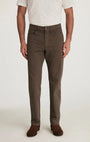 34 Heritage 5-Pockets Charisma Relaxed Straight Pants in Coffee Diagonal