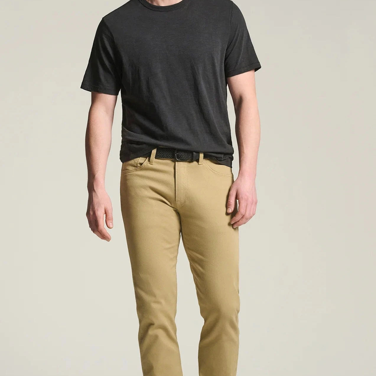 34 Heritage 5-Pockets Courage Straight Leg Pants in Beige Honeycomb