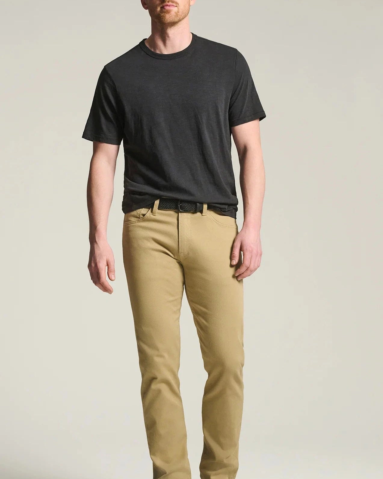 34 Heritage 5-Pockets Courage Straight Leg Pants in Beige Honeycomb