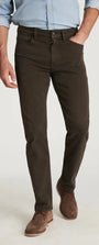 34 Heritage 5-Pockets Courage Straight Leg Pants in Brown Diagonal