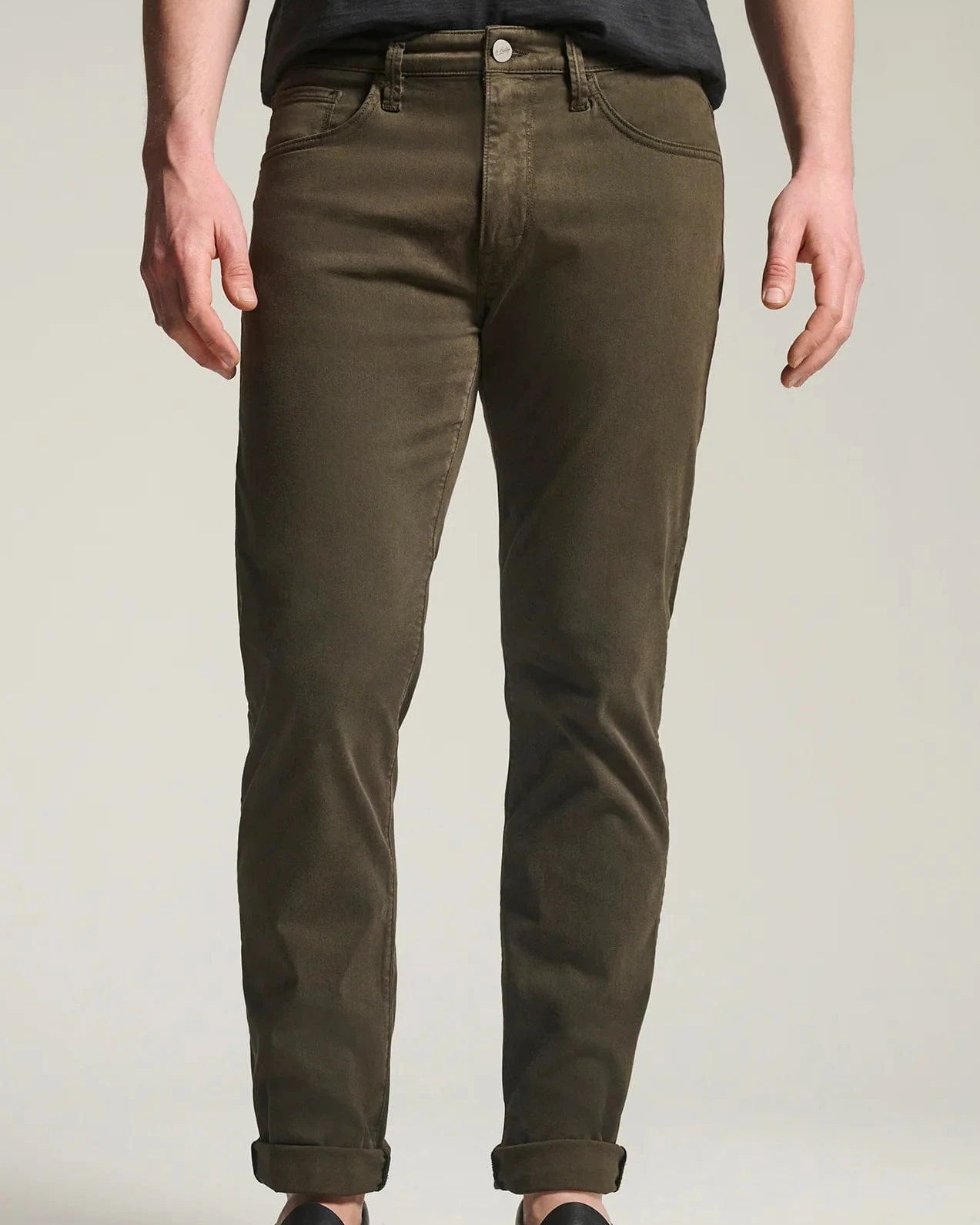 34 Heritage 5-Pockets Courage Straight Leg Pants in Green Cactus Twill