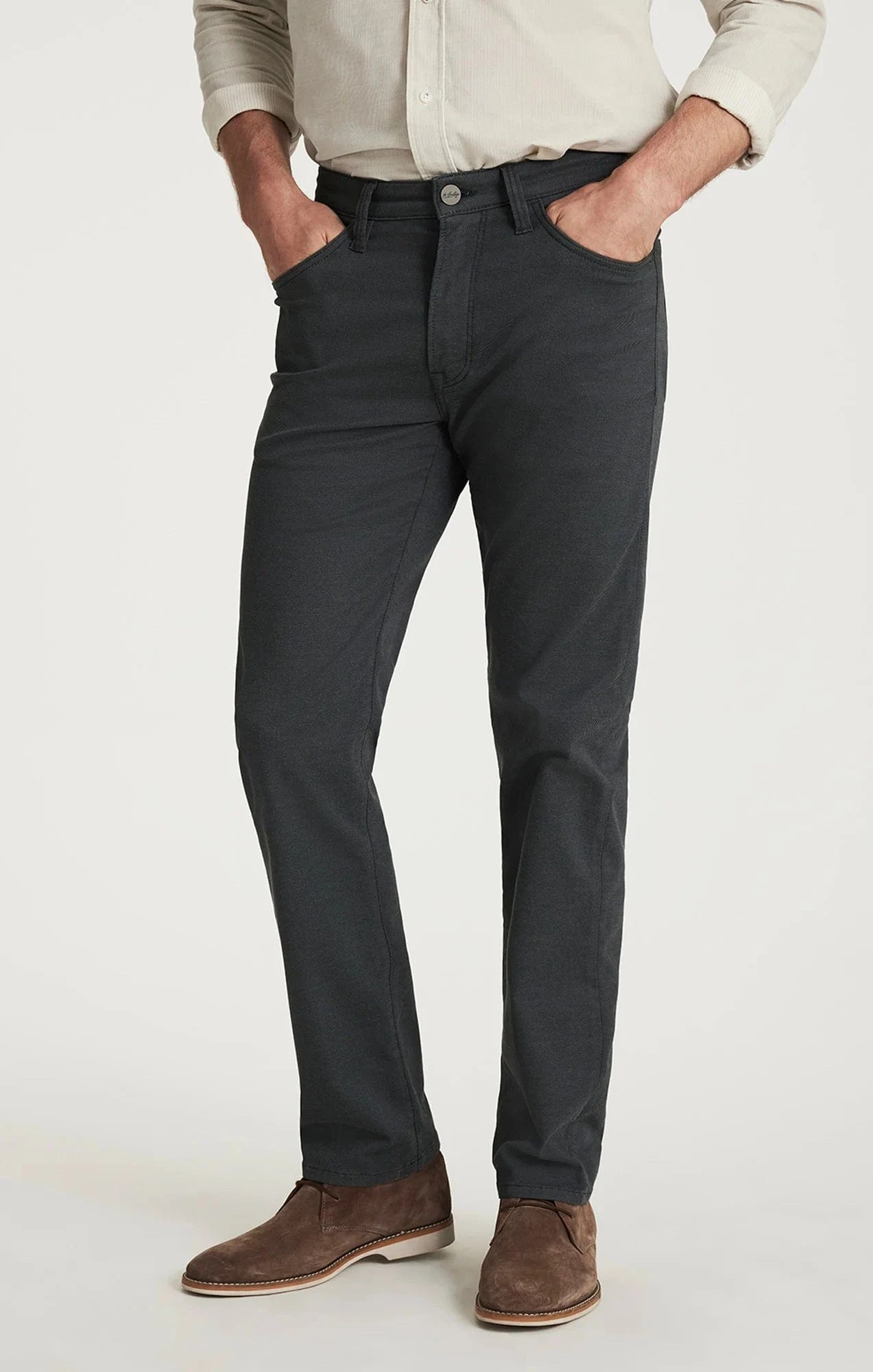 34 Heritage 5-Pockets Courage Straight Leg Pants in Iron Coolmax