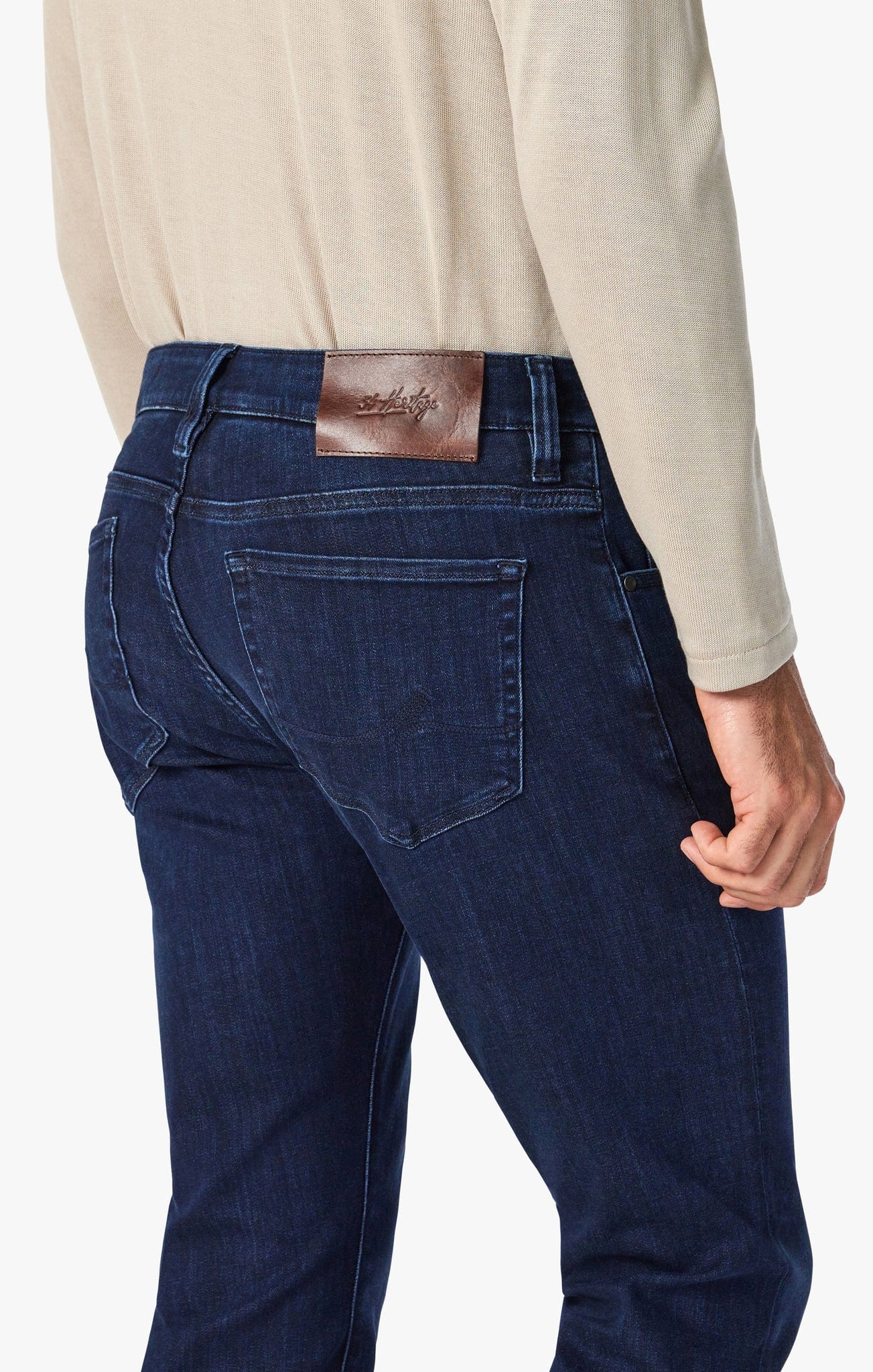 34 Heritage Denim Courage Straight Leg Jeans In Dark Midnight Brushed Urban