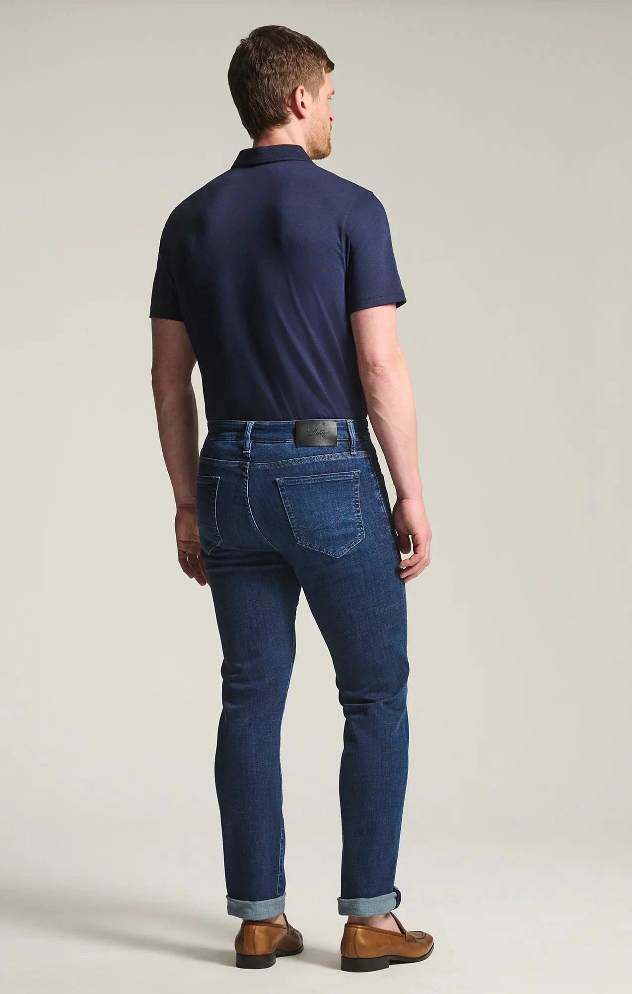 34 Heritage Denim Courage Straight Leg Jeans in Indigo Brushed Organic Ultra
