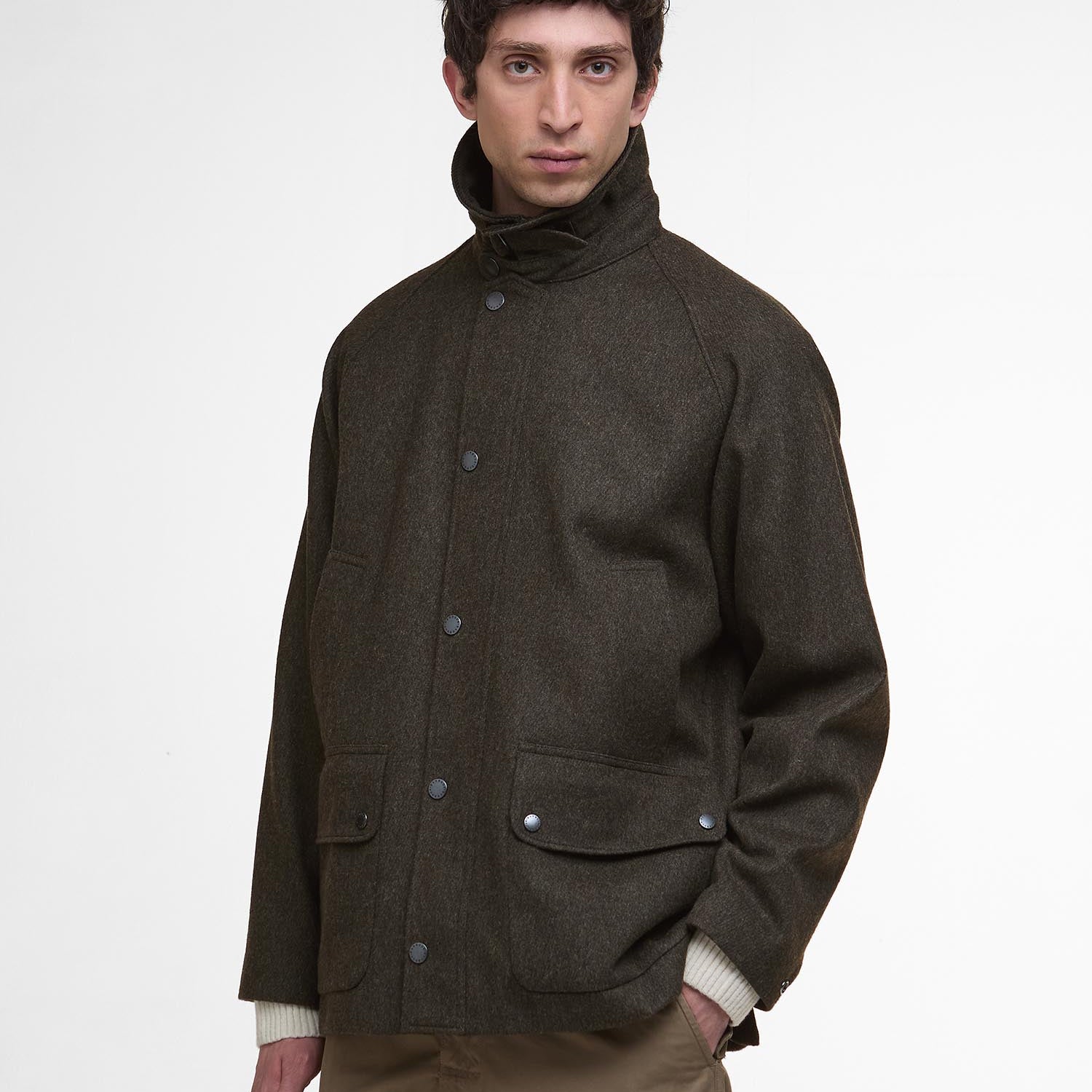 Barbour Jackets BROWN / S Modified Bedale Wool Jacket