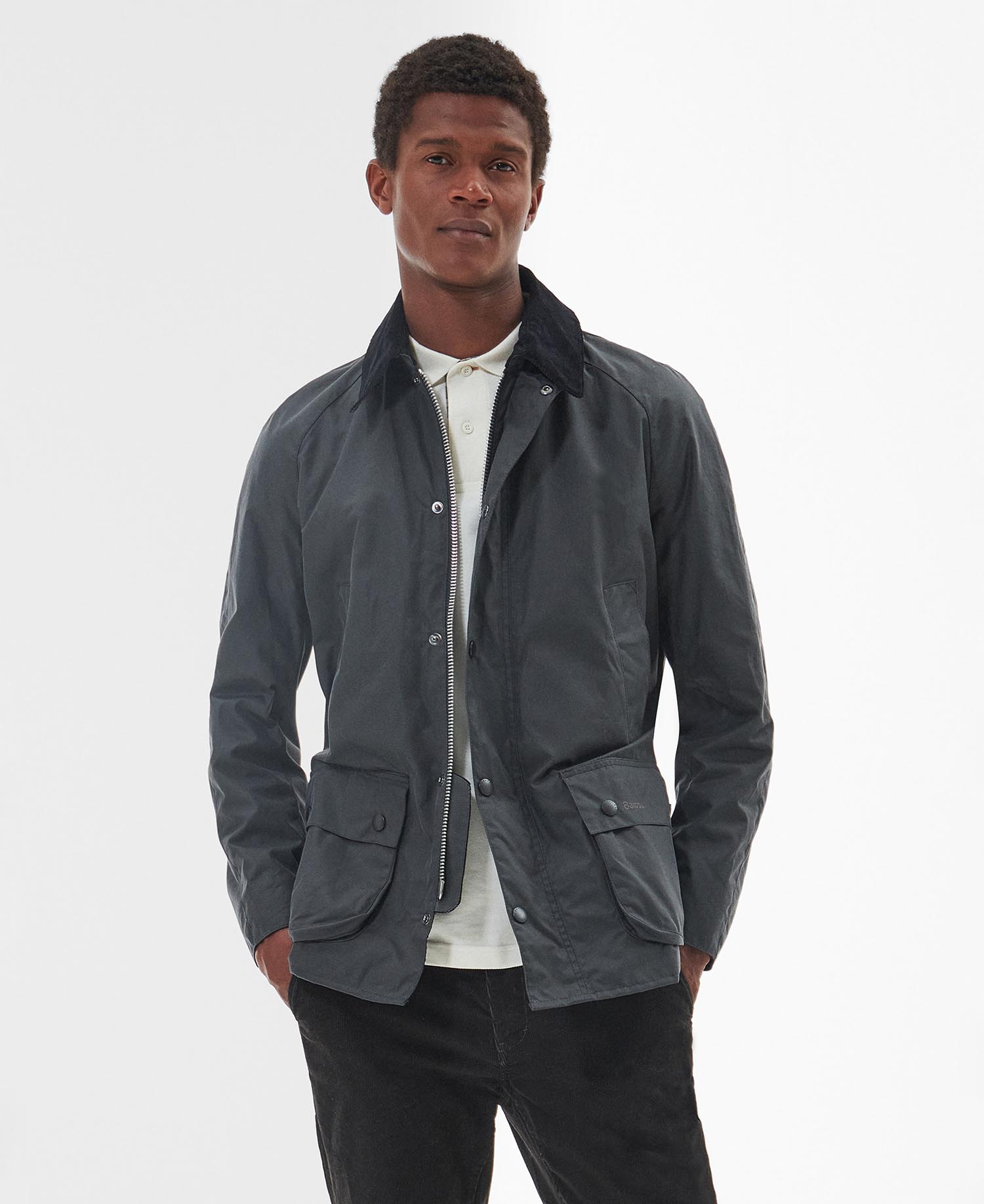 Barbour Ashby Wax Jacket Grey