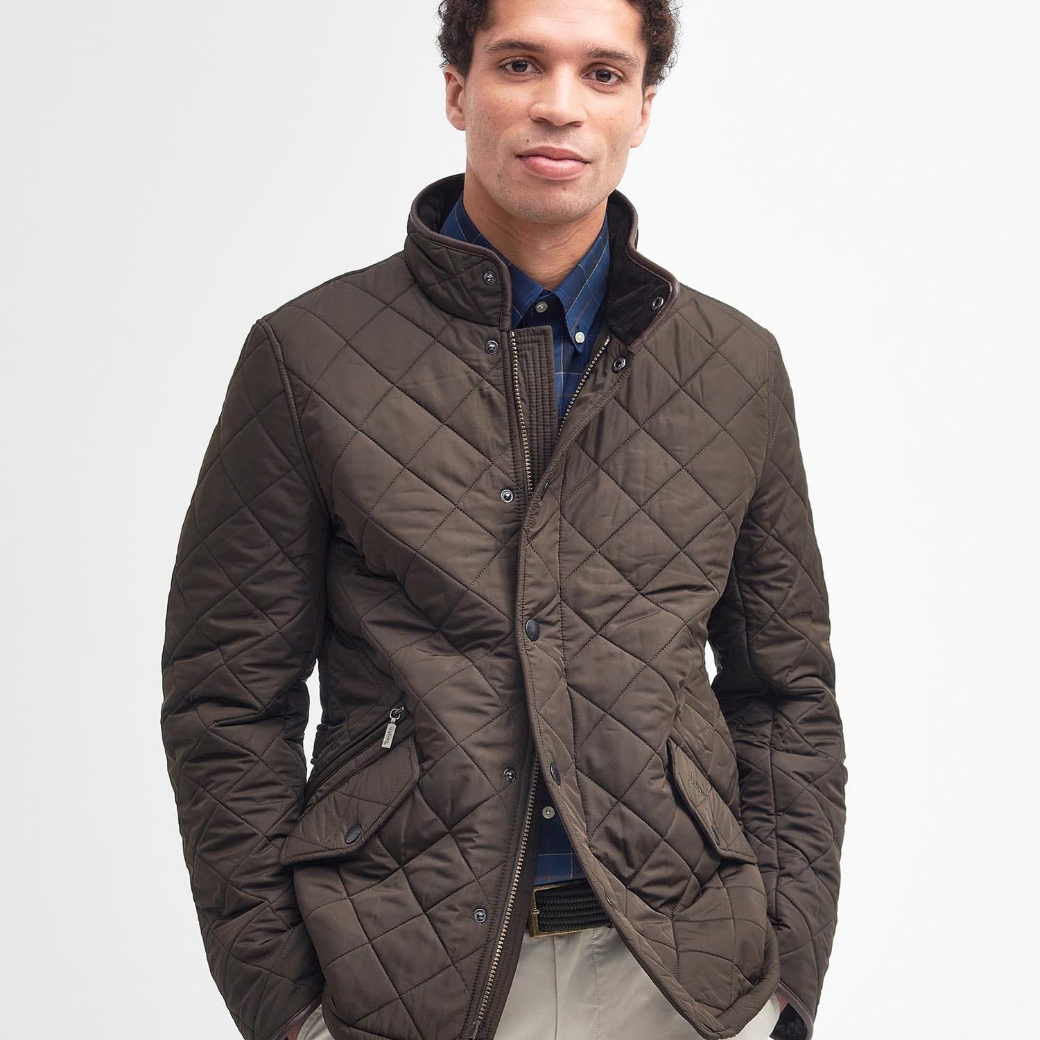 Barbour Jackets Powell Quilted Jacket in Olive