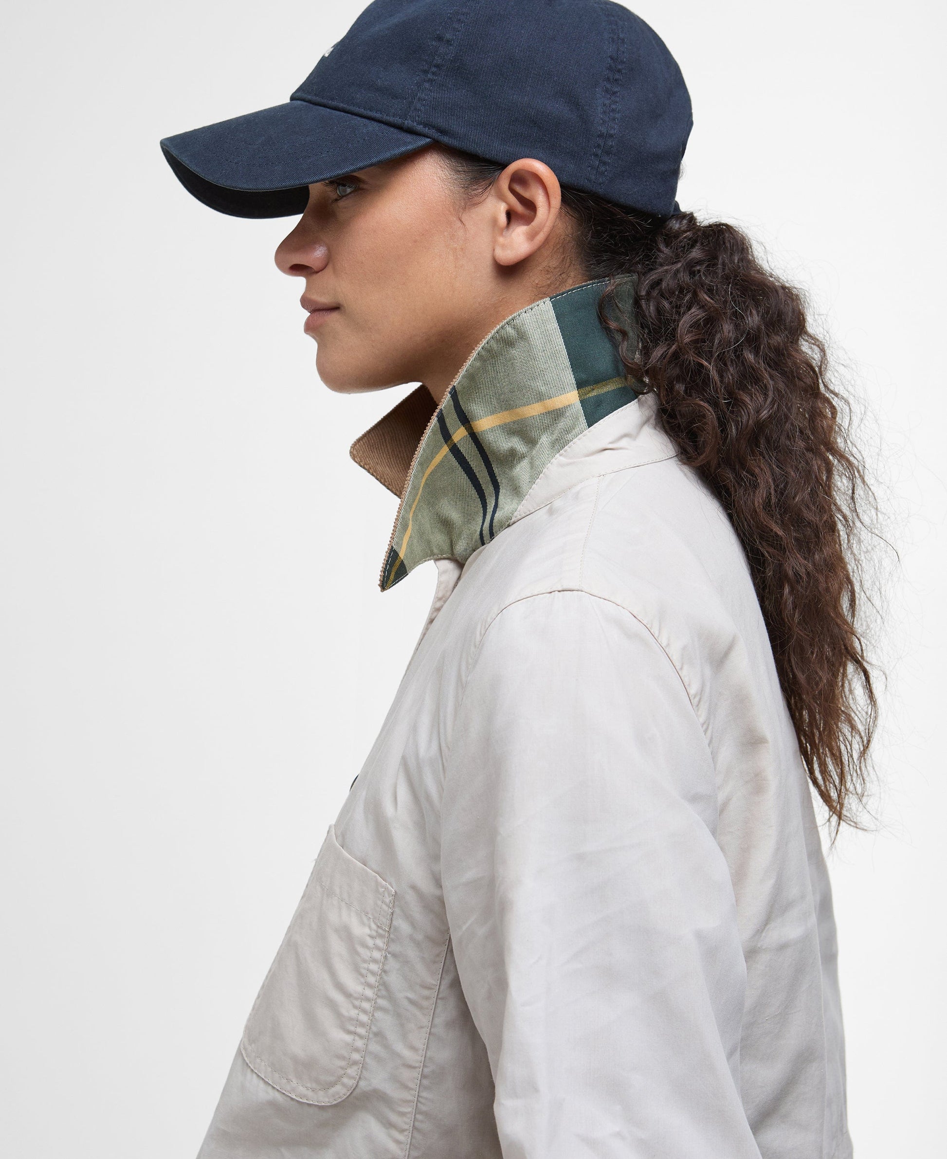Barbour Outerwear Averie Showerproof Jacket - Oatmeal/ Ancient Tartan