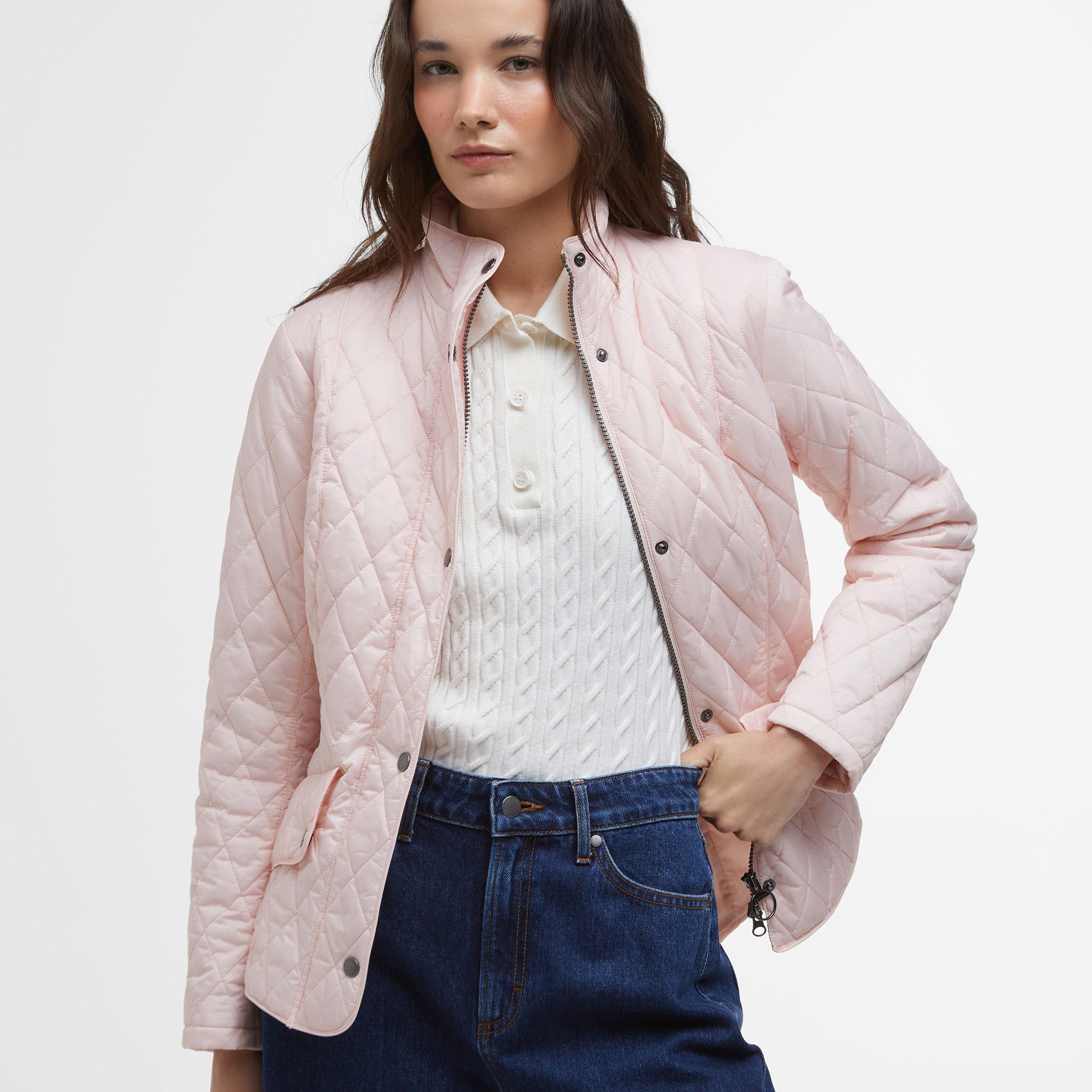Barbour Outerwear Flyweight Cavalry Quilted Jacket - Primrose Pink