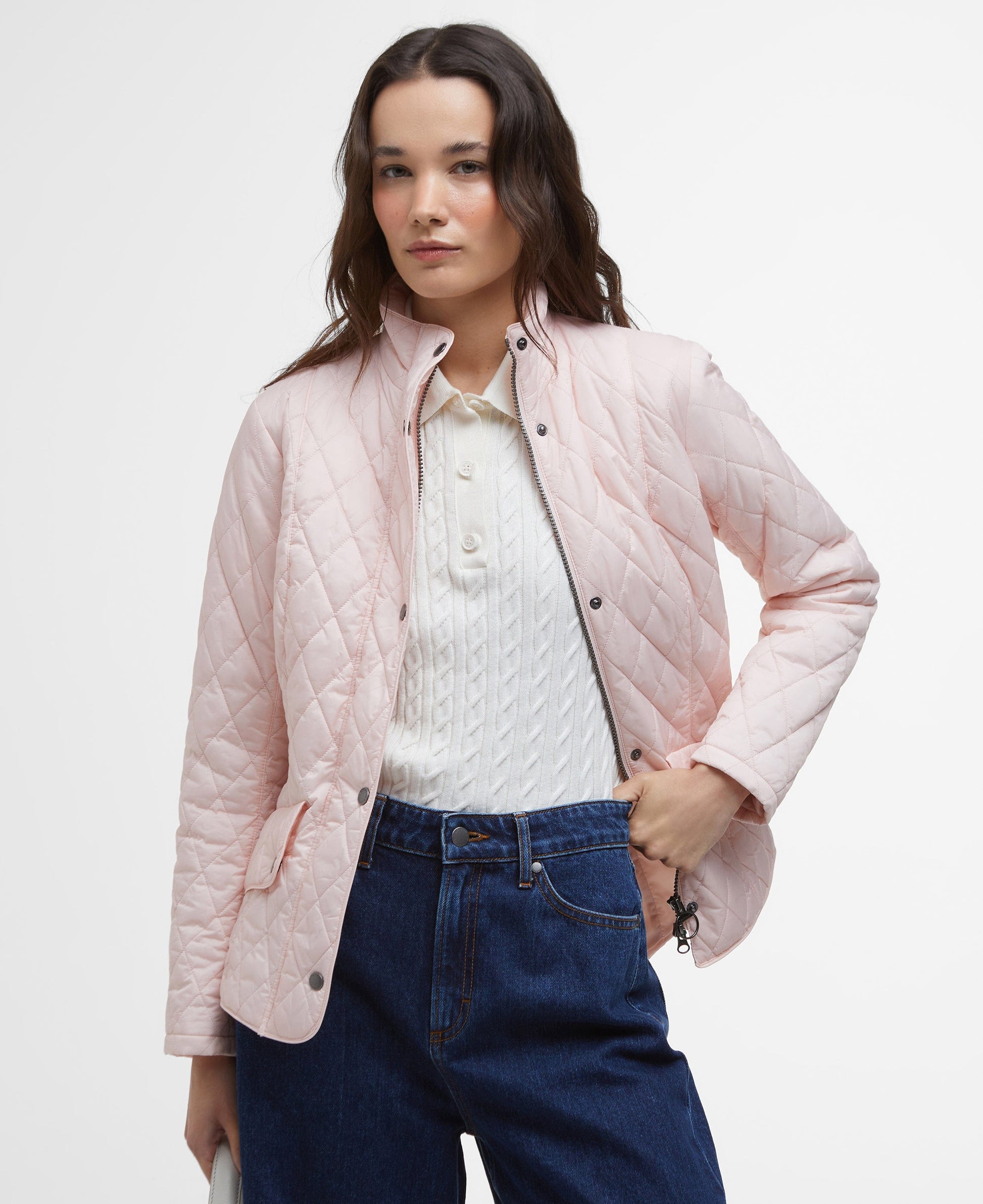 Barbour Outerwear Flyweight Cavalry Quilted Jacket - Primrose Pink