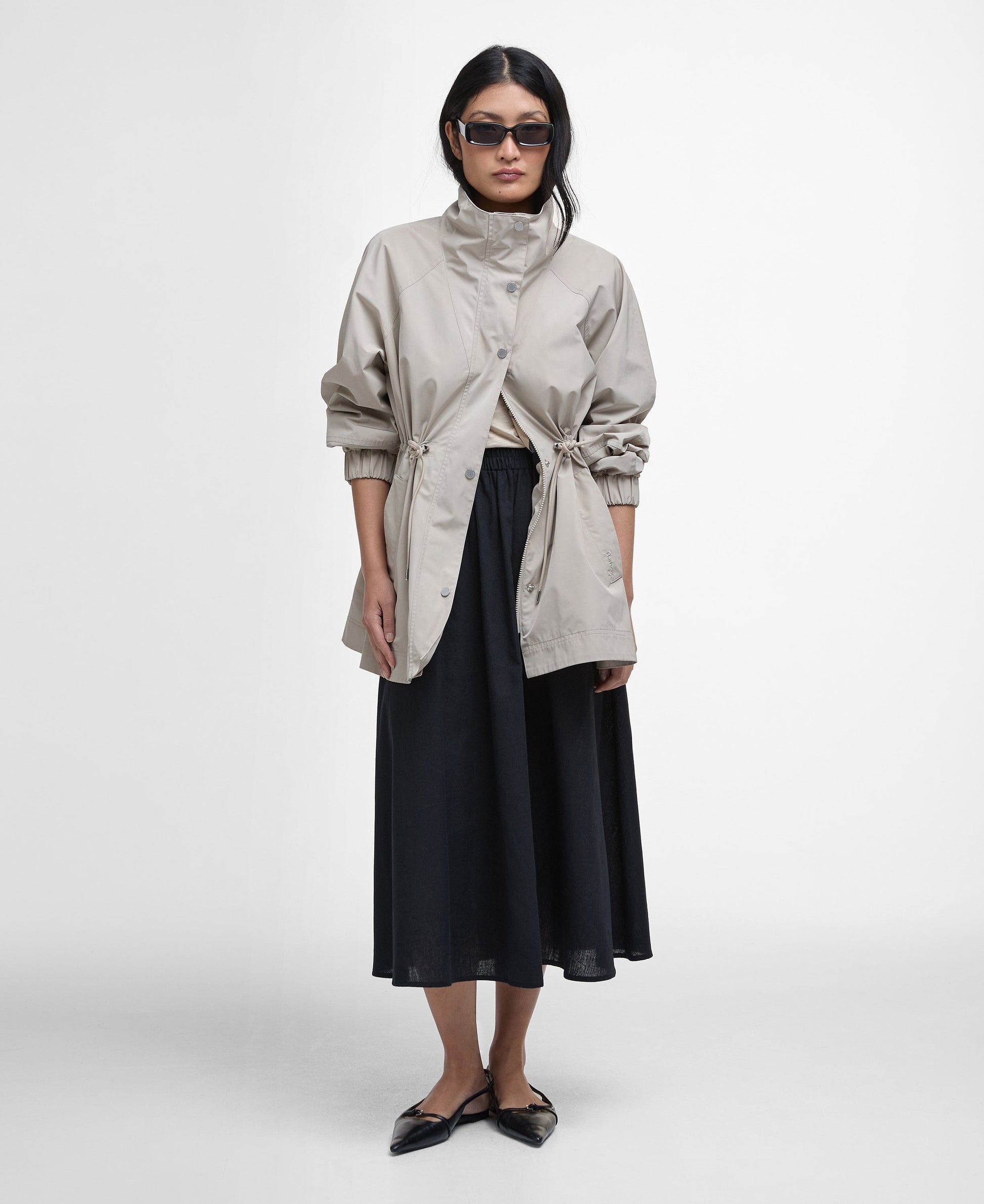 Barbour Outerwear Suri Showerproof Jacket - Light Sand/Safari Dress Tartan