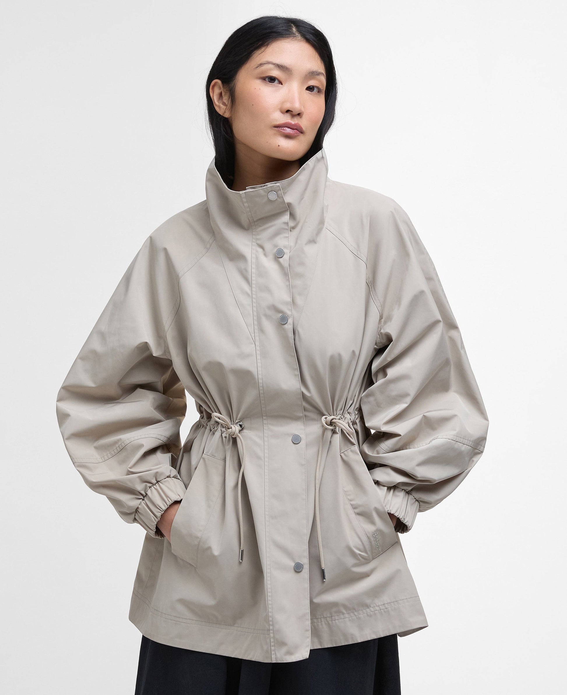 Barbour Outerwear Suri Showerproof Jacket - Light Sand/Safari Dress Tartan