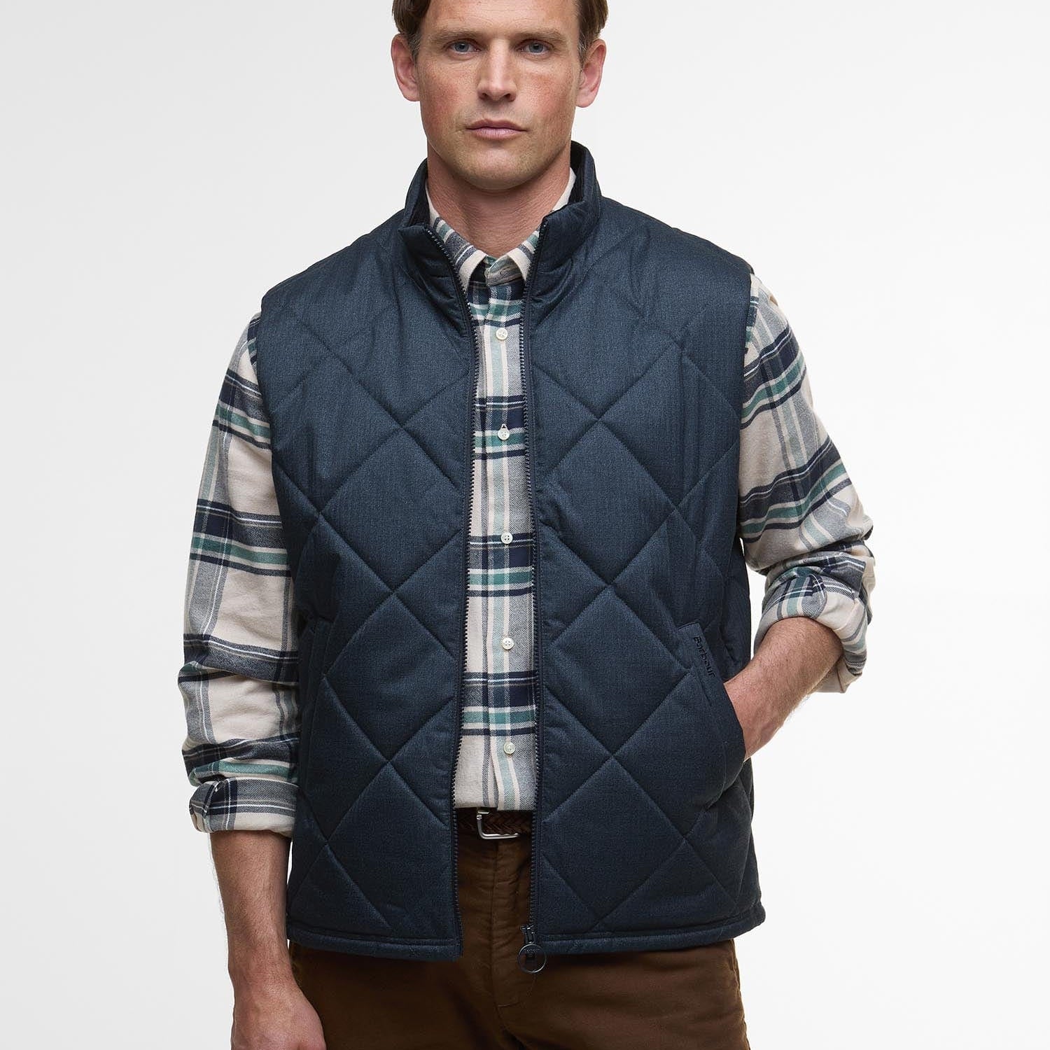 Barbour Vest NAVY / S Winter Finn Gilet