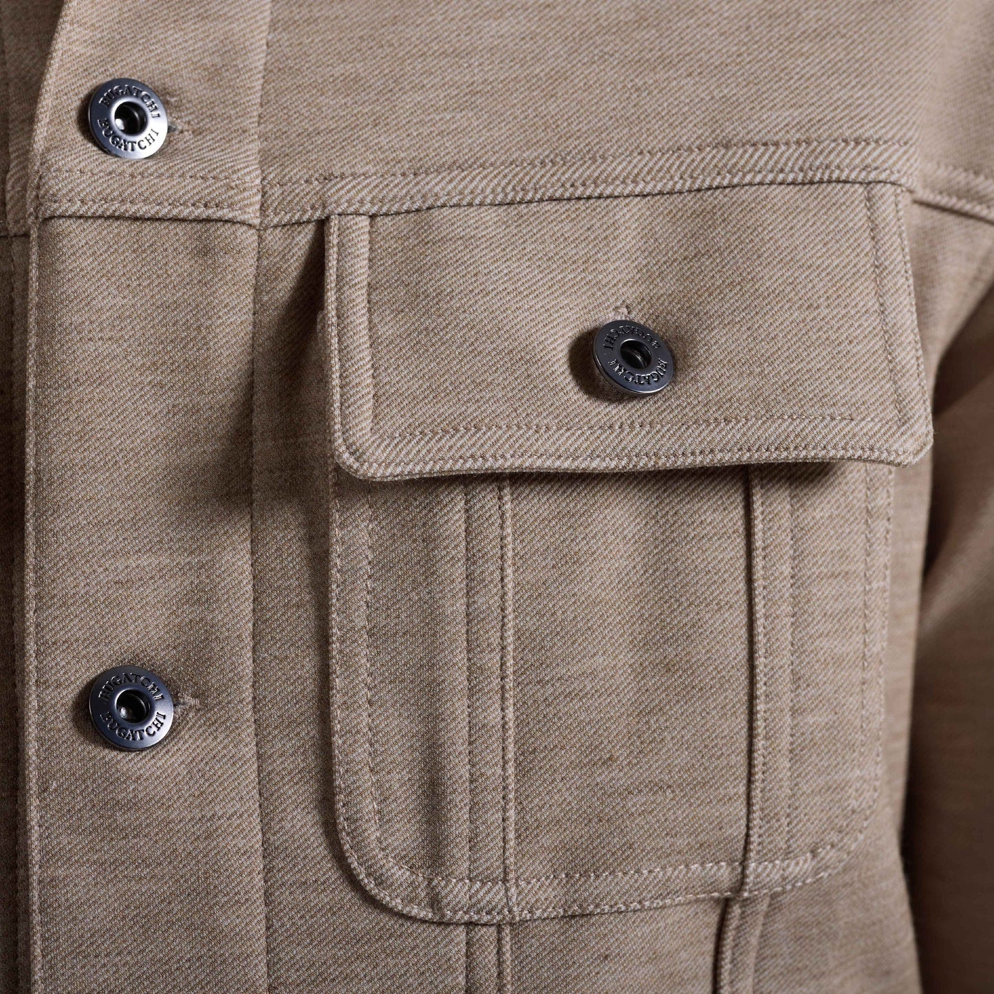 Bugatchi Outerwear Twill-Effect Knit Trucker Jacket