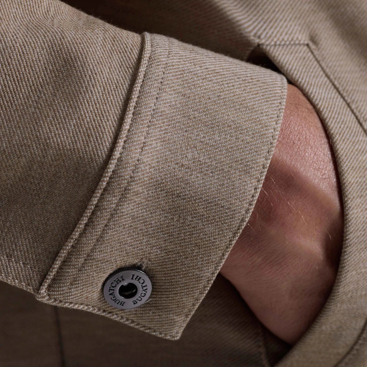 Bugatchi Outerwear Twill-Effect Knit Trucker Jacket