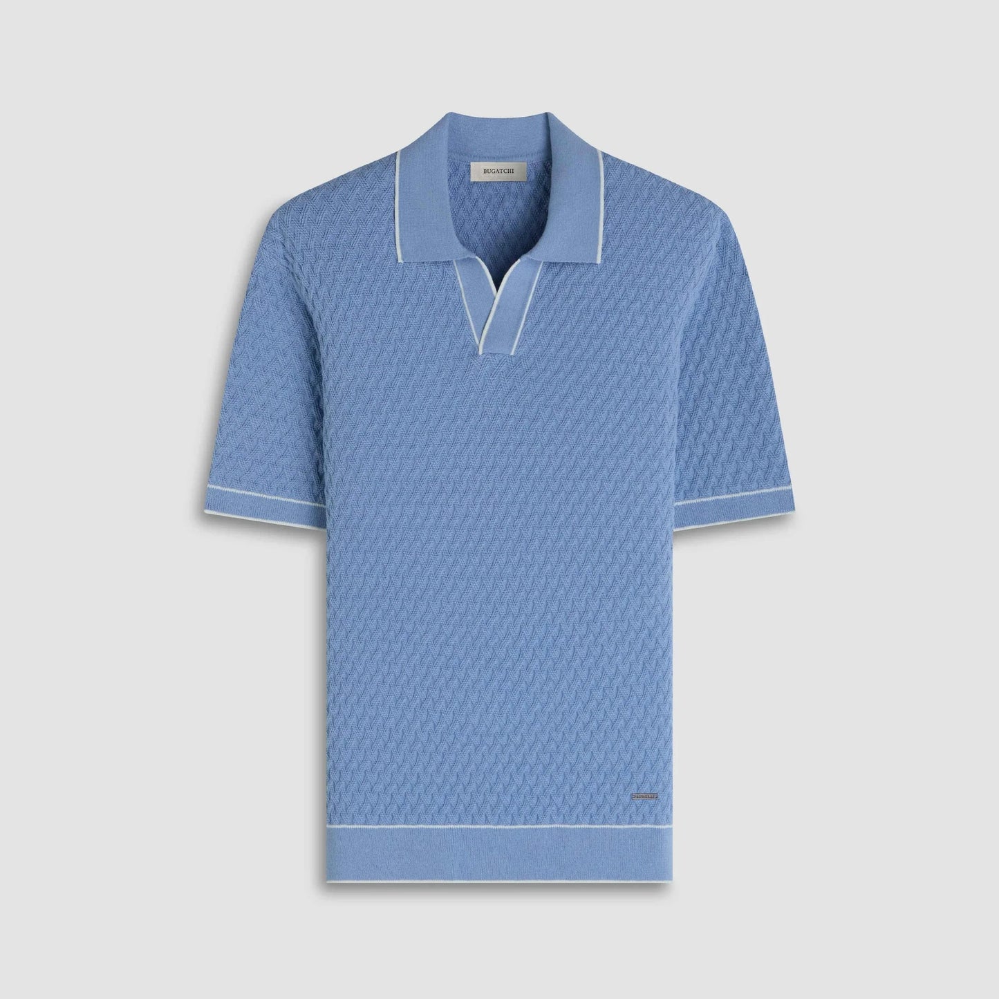 Bugatchi Polos Air Blue / M Diamond Cable Polo Sweater