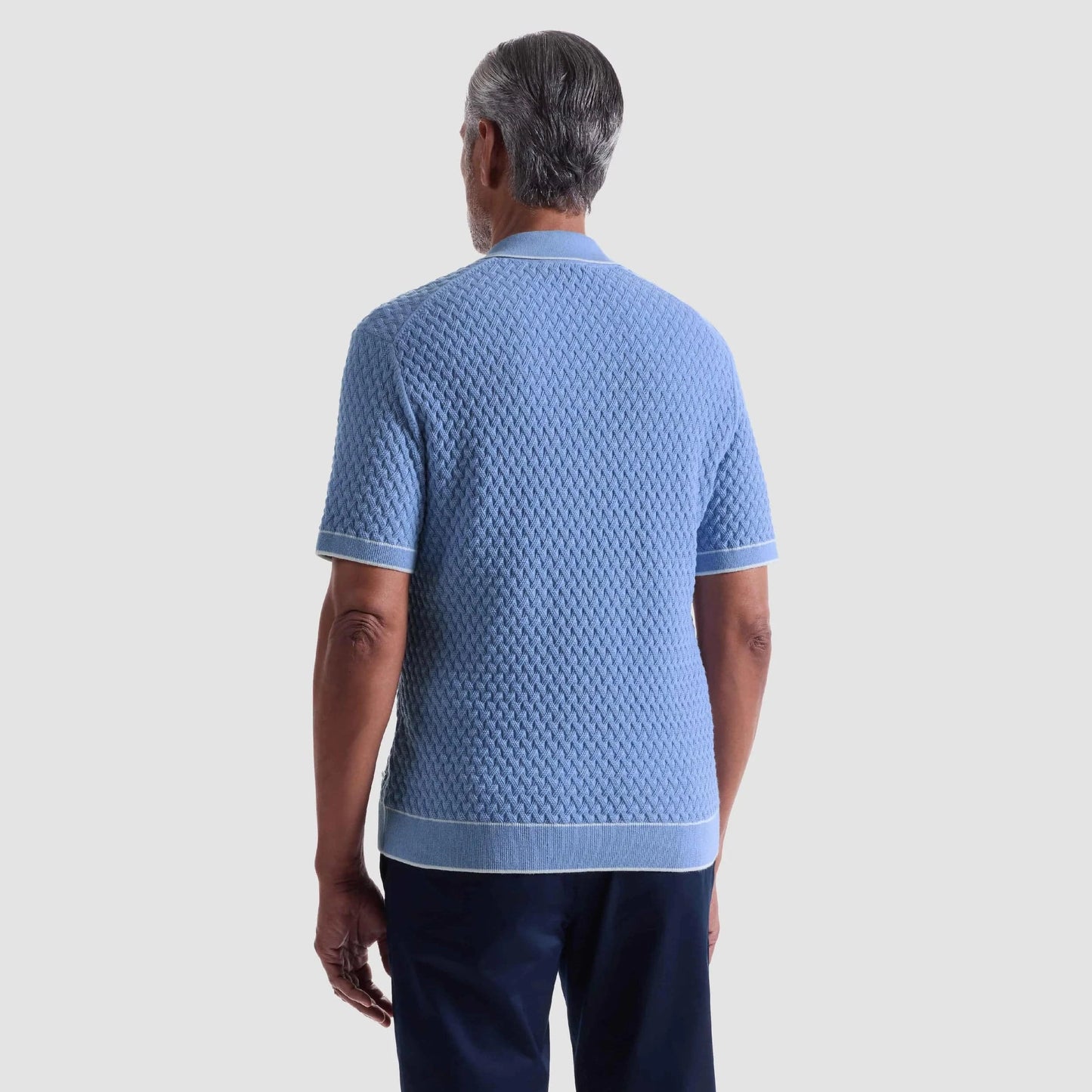 Bugatchi Polos Diamond Cable Polo Sweater
