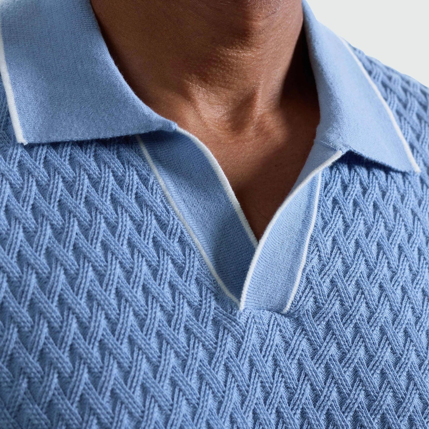 Bugatchi Polos Diamond Cable Polo Sweater