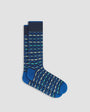 Bugatchi Socks Geometric Mid-Calf Socks - Navy