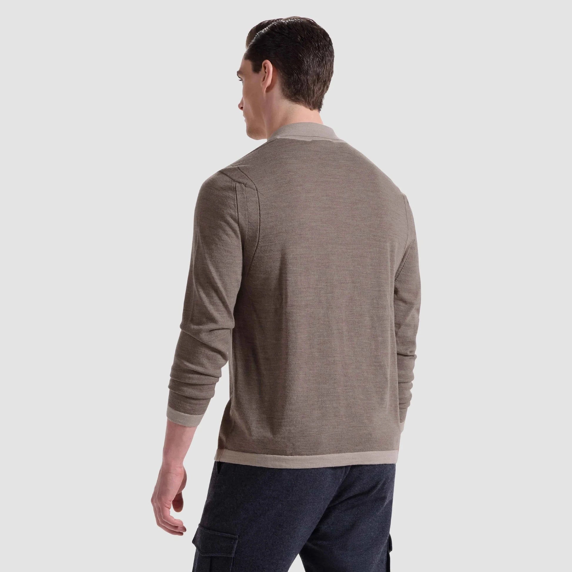 Bugatchi Sweaters Melange Quarter Zip Polo Sweater