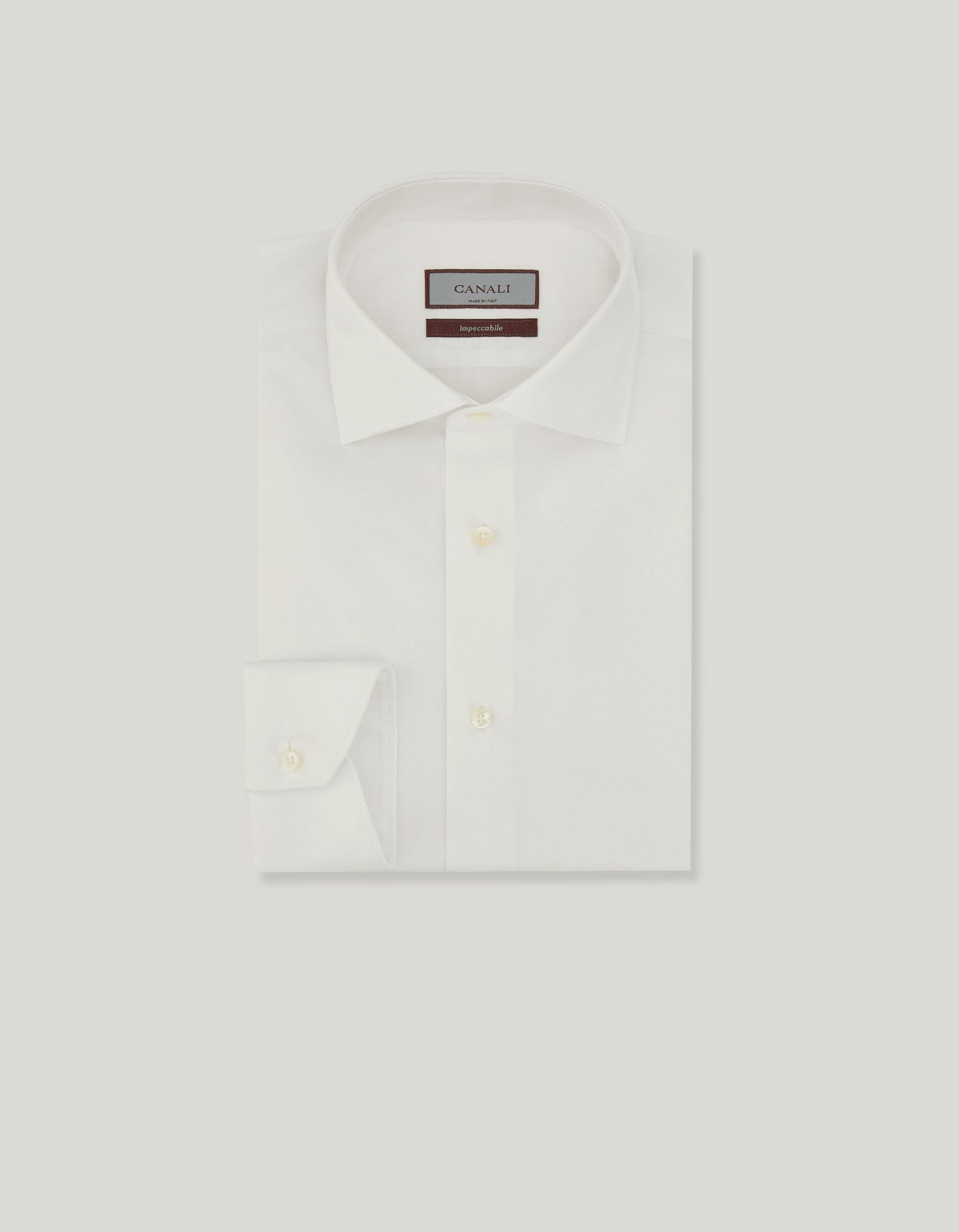Canali Dress Shirts White / 38 Impeccabile Regular Fit Shirt in White Cotton