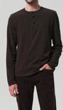 Citizens Of Humanity T-Shirts FORREST (DK GREEN) / M Three Button Henley