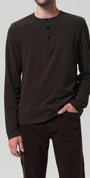 Citizens Of Humanity T-Shirts FORREST (DK GREEN) / M Three Button Henley