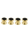David Donahue Formal Accessories Onyx & Brass Shirt Studs - Gold