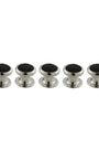 David Donahue Formal Accessories Onyx & Brass Studs - Black & Silver