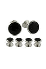 David Donahue Stud Sets Silver Onyx & Brass Stud Set
