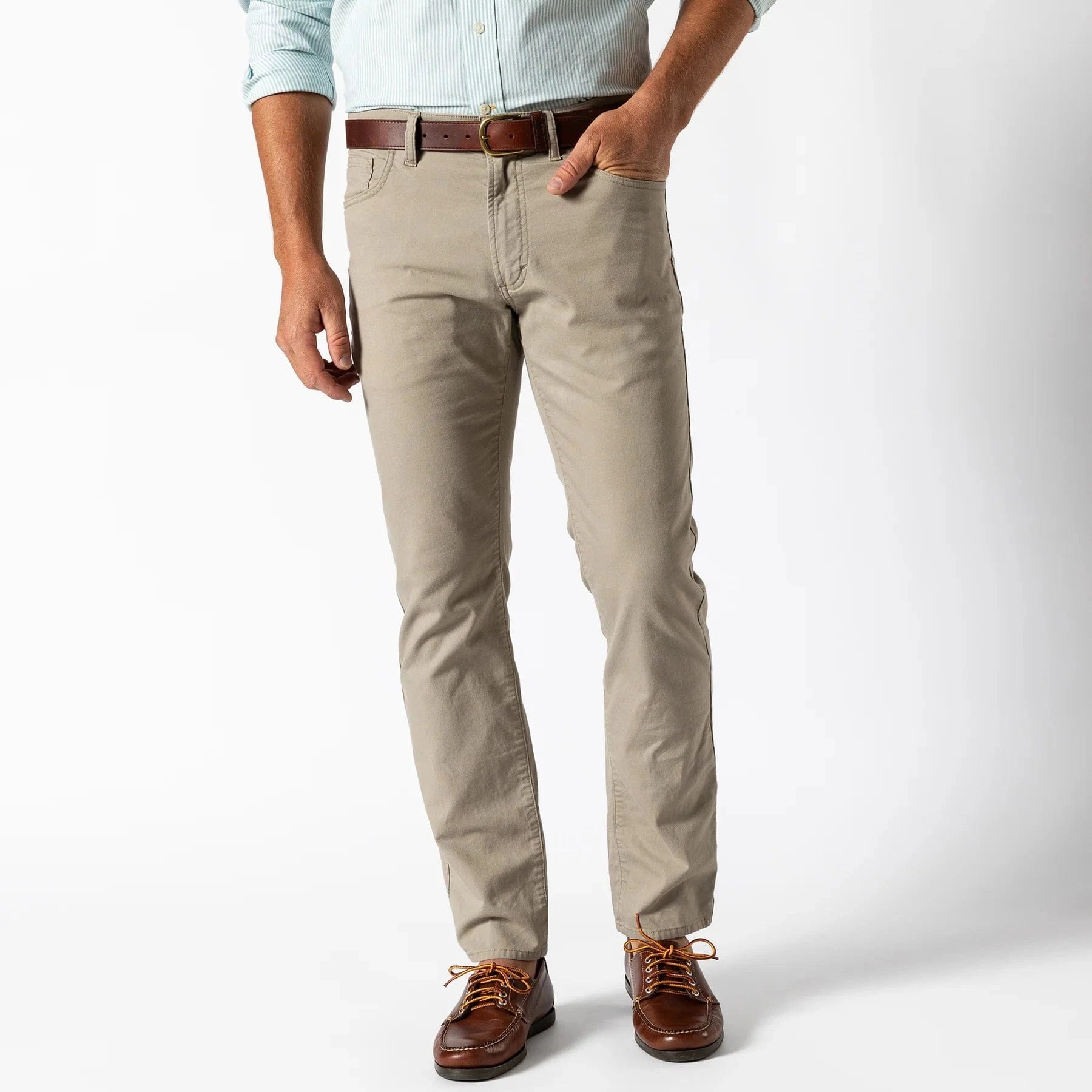 Duck Head 5-Pockets 034 KHAKI / 31X34 Classic Fit Pinpoint Canvas Five-Pocket