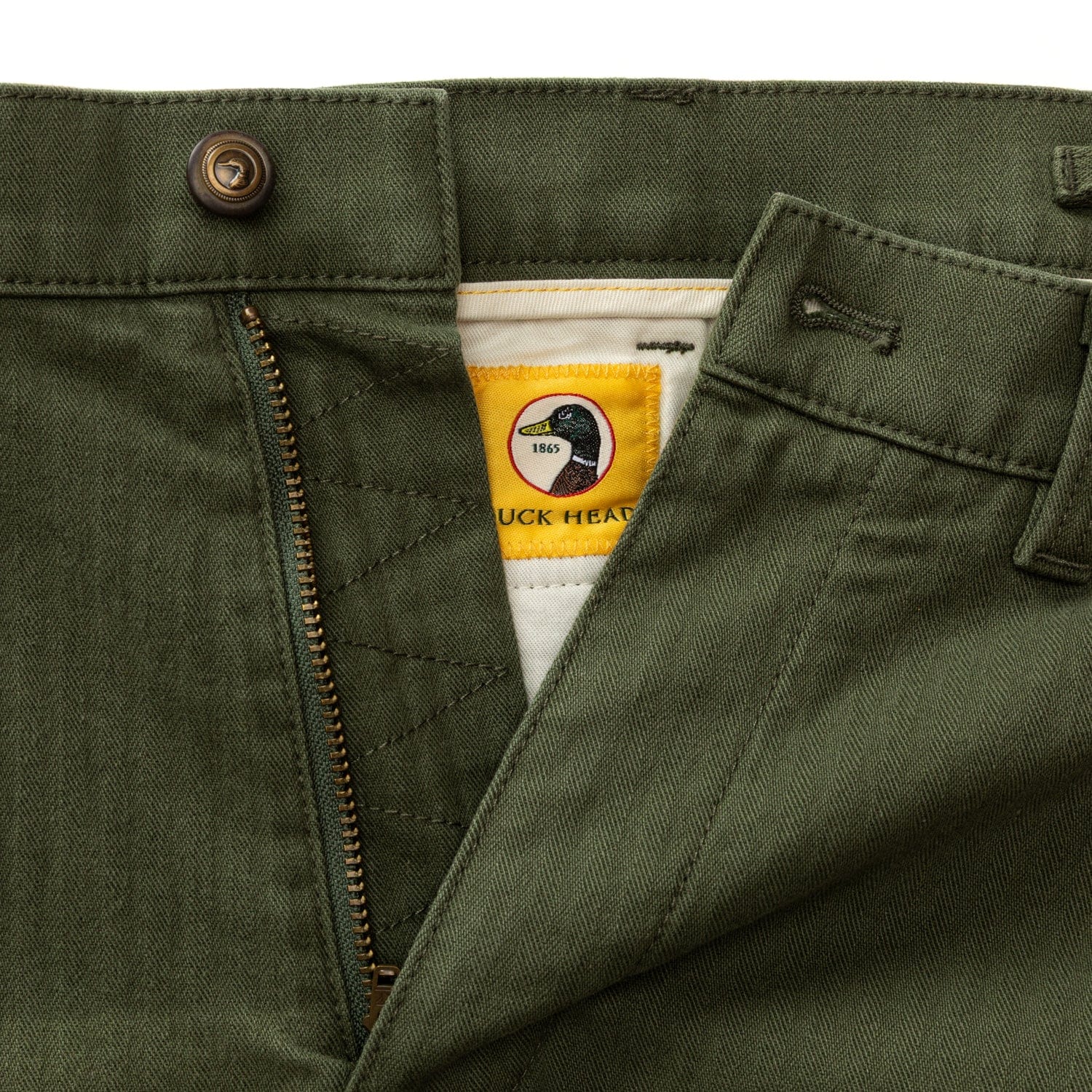 Duck Head Chinos Wool Herringbone Gold School Chino