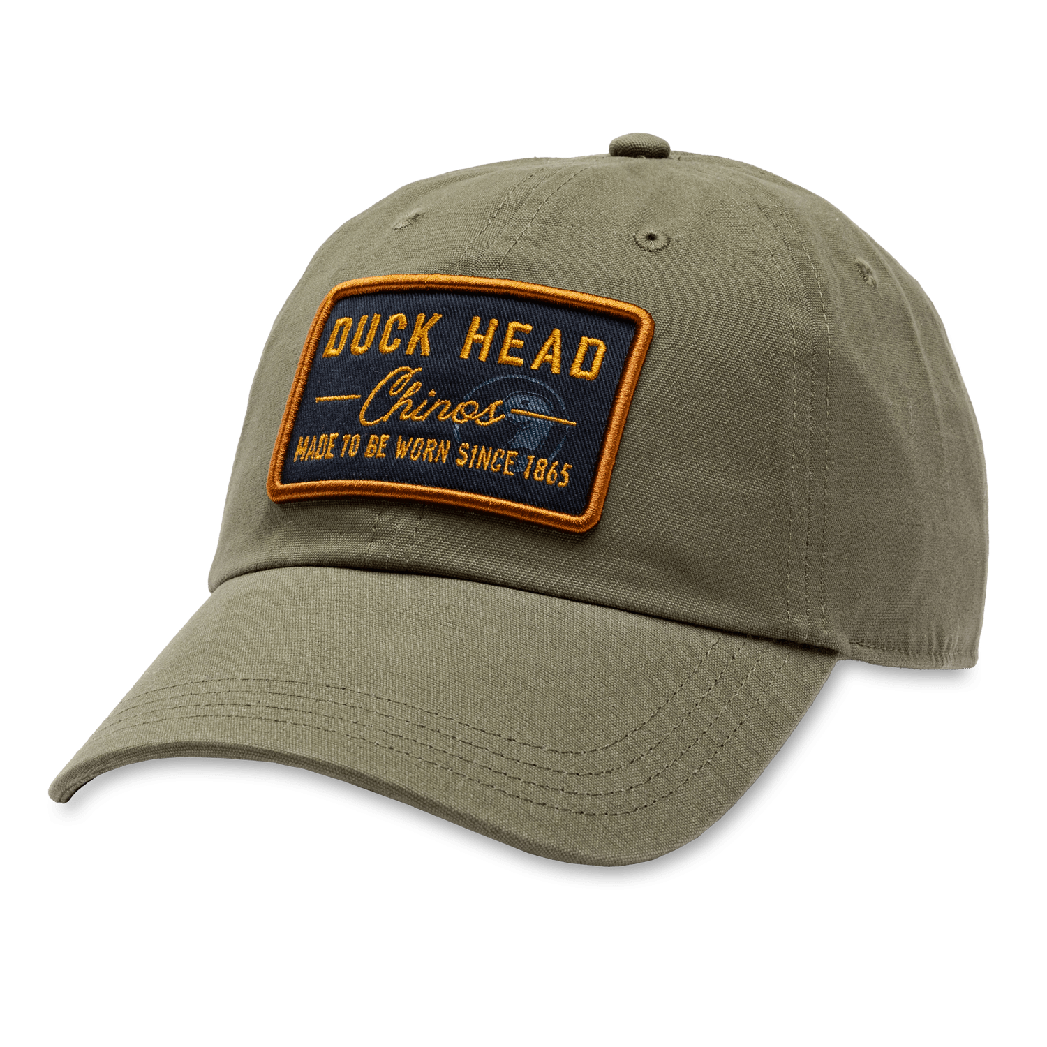 Duck Head Hats Duck Head Chinos Patch Canvas Hat - Dark Olive