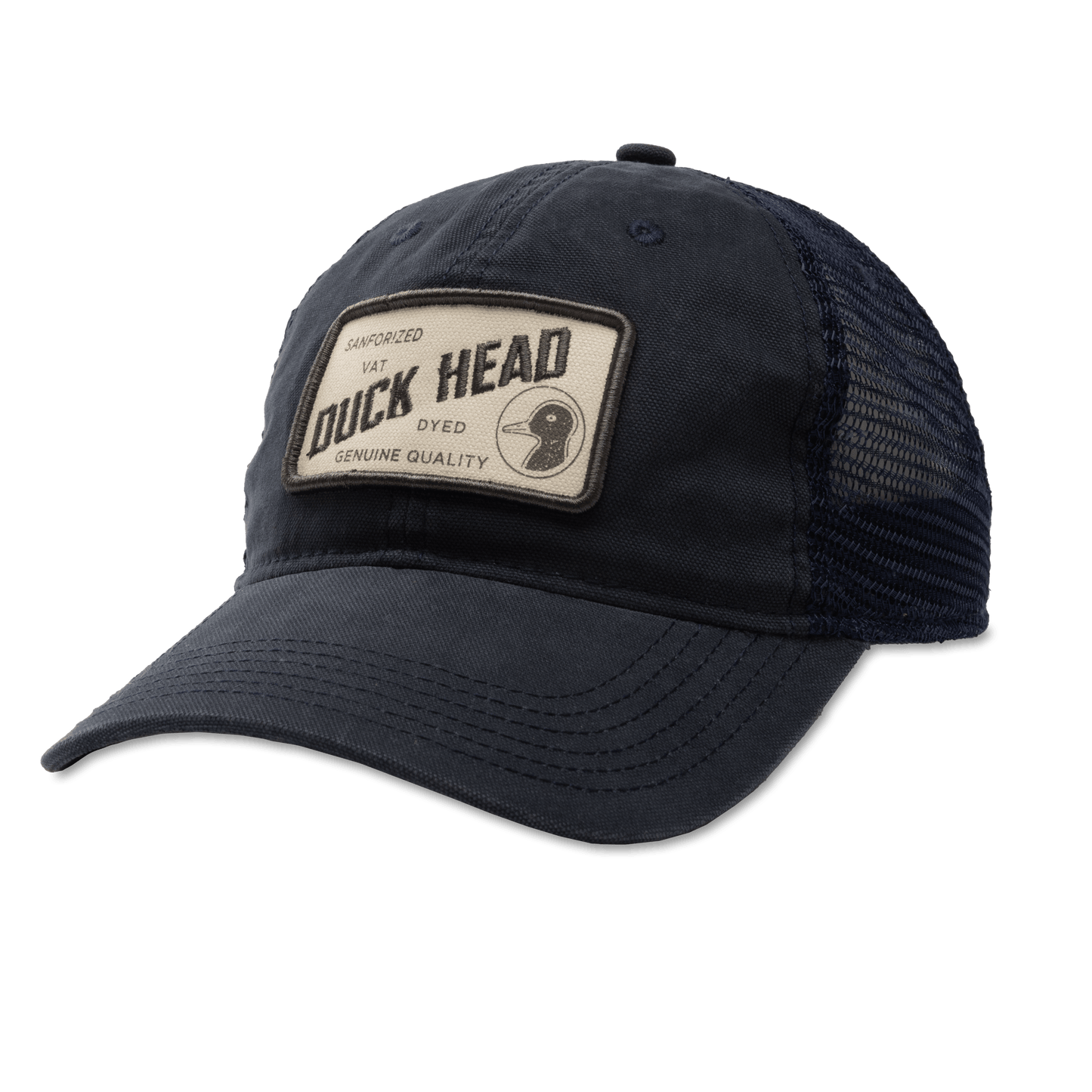 Duck Head Hats Sanforized Patch Trucker Hat - Navy