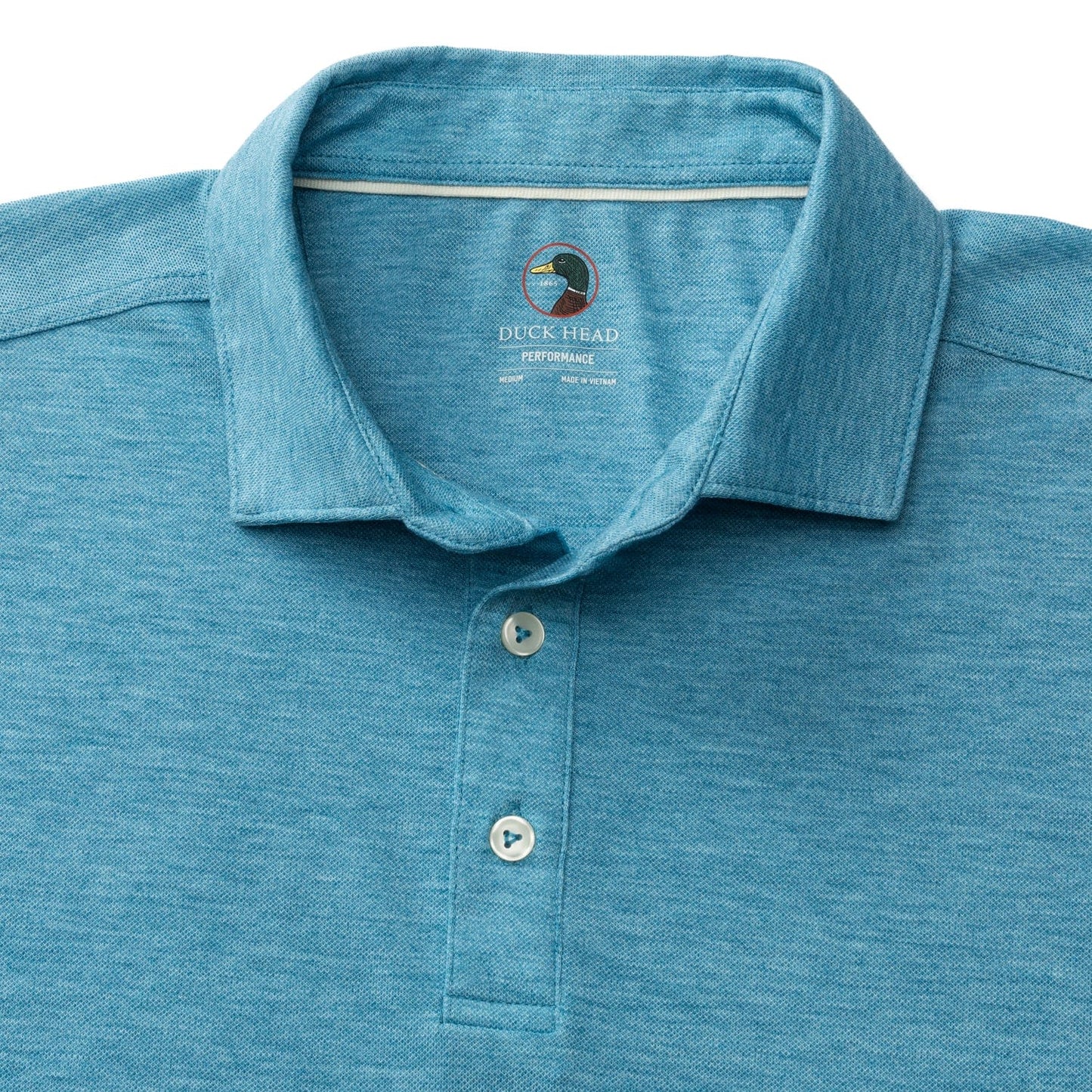 Duck Head Polos Summerford Performance Pique Polo - Sail Blue Heather