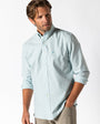 Duck Head Sport Shirts Cotton Oxford Sport Shirt - Collins Stripe in Marine Blue