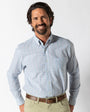 Duck Head Sport Shirts Cotton Slub Sport Shirt - Barlow Plaid in Pastel Pink