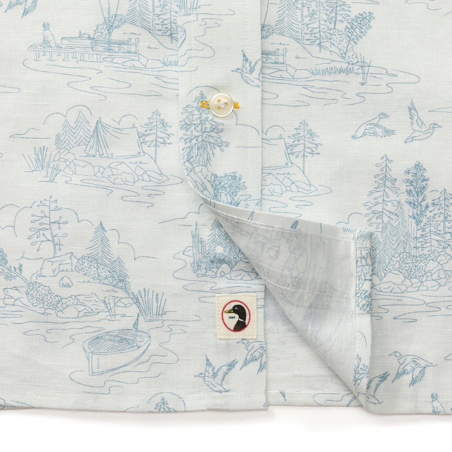 Duck Head Sport Shirts Linen Cotton Oxford Sport Shirt - Lakeview Toile