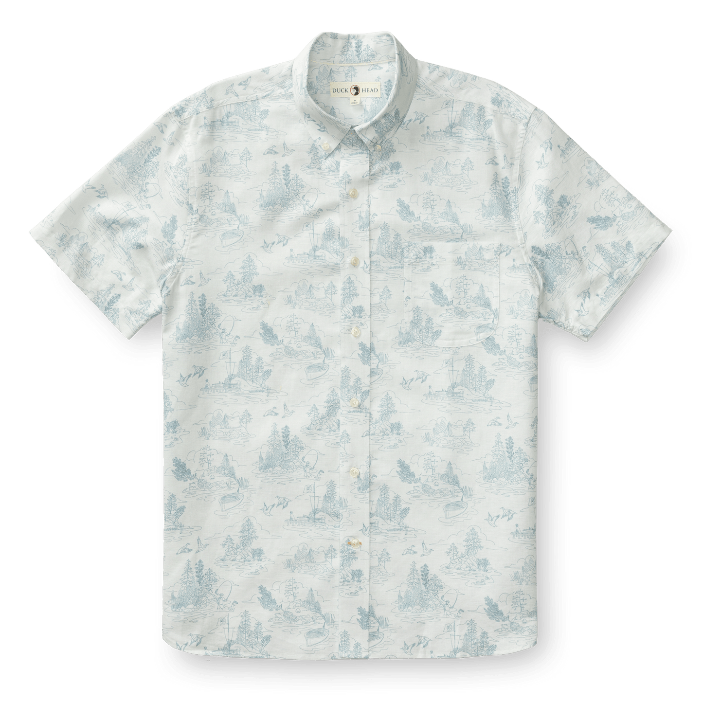 Duck Head Sport Shirts Linen Cotton Oxford Sport Shirt - Lakeview Toile