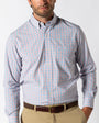 Duck Head Sport Shirts Performance Poplin Sport Shirt - Trent Plaid in Sunwashed Red