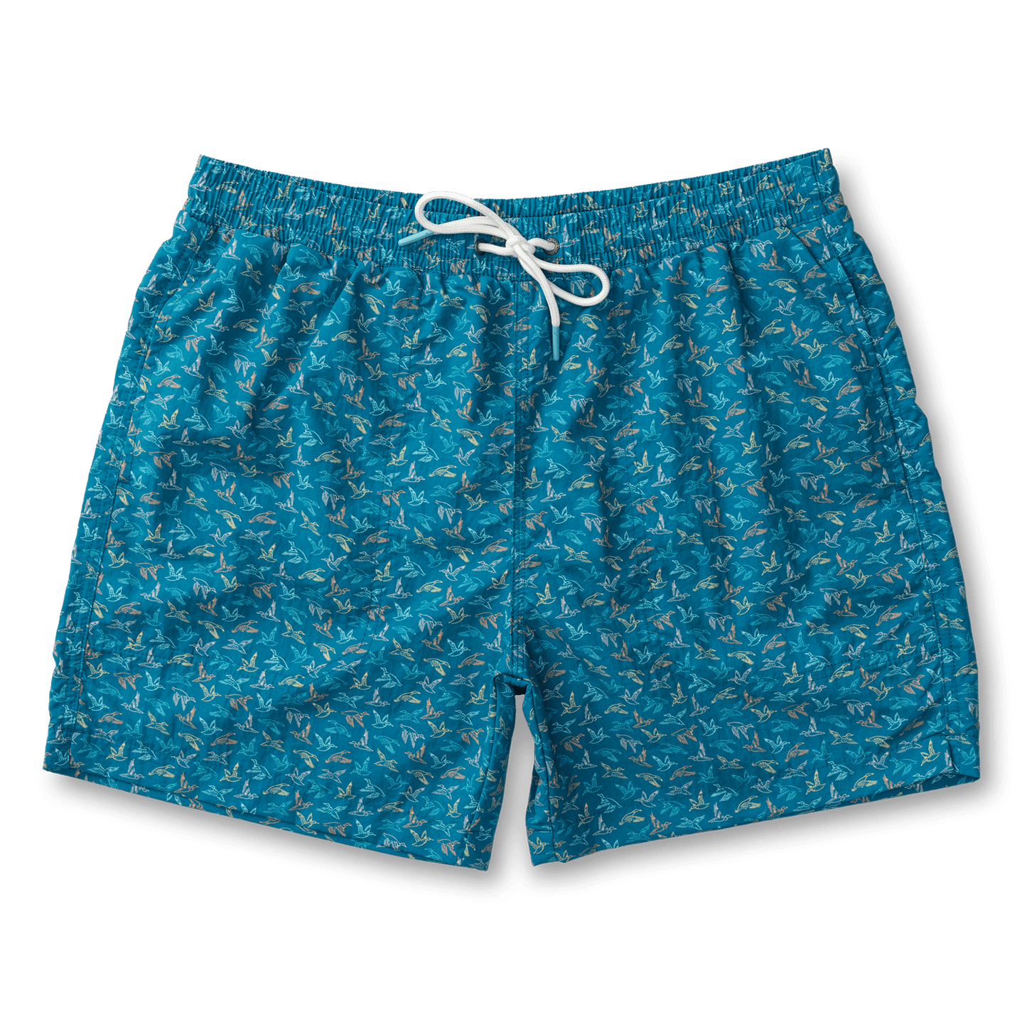 Duck Head Swimwear Print Sailport Swim Short 6" - Sail Blue