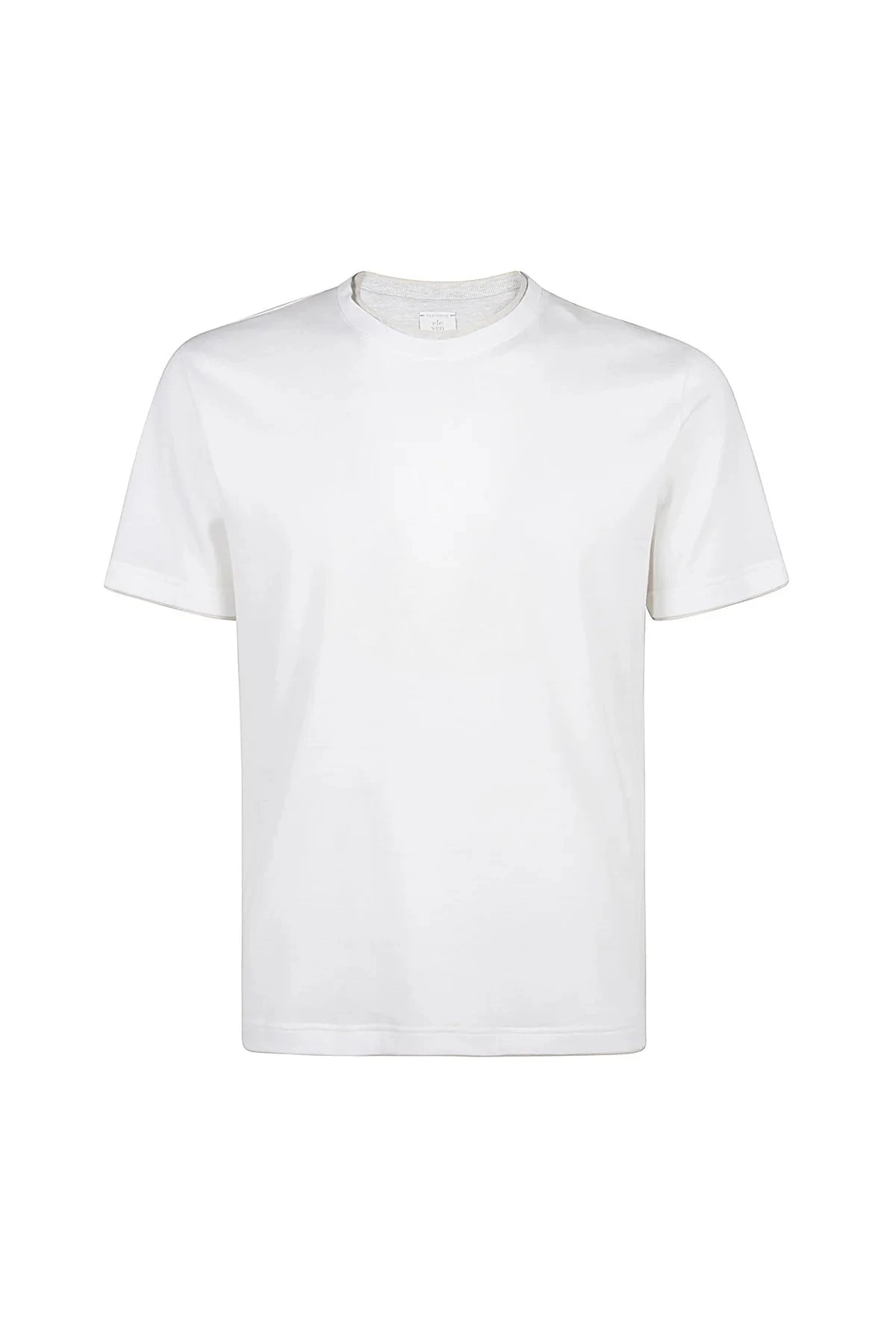 Eleventy Milano T-Shirts Giza Cotton T-Shirt - Sand White