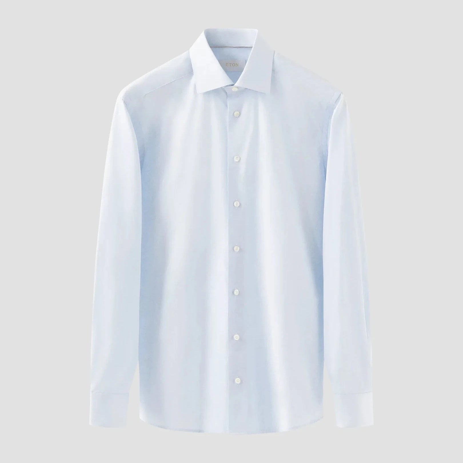ETON Dress Shirts 20 Light Blue / 39 Slim Solid Elevated Twill Shirt