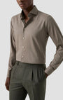 ETON Dress Shirts 34 / 39 Solid Signature Flannel Shirt Slim