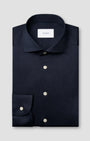 ETON Dress Shirts Dark Blue / 39 Filo di Scozia Jacquard Knit Shirt
