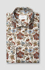 ETON Dress Shirts Red / 39 Floral Print Signature Twill Shirt