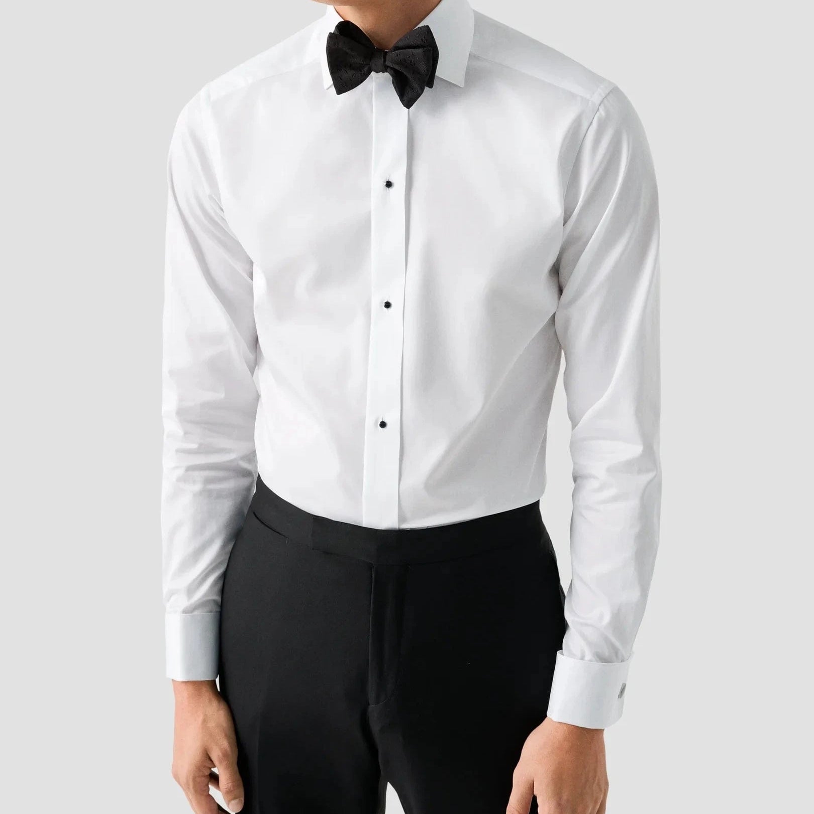 ETON Dress Shirts WHITE / 38 SLIM Solid Elevated Twill Shirt